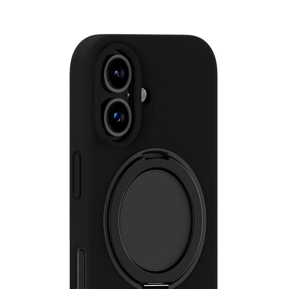 iPhone 16 Holdit Silikone Stand Case - Black