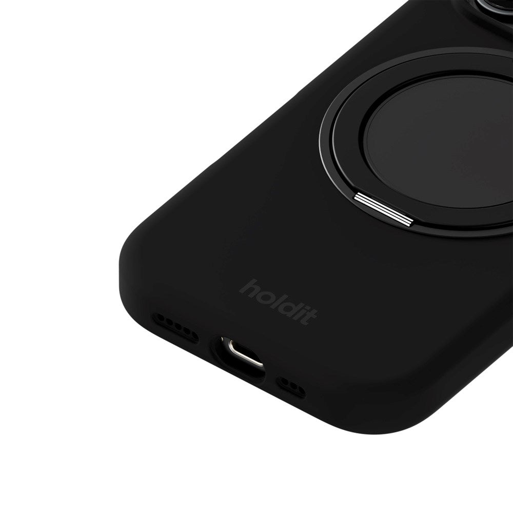 iPhone 16 Pro Holdit Silikone Stand Case - Black