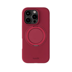 iPhone 16 Pro Holdit Silikone Stand Case - Red Velvet