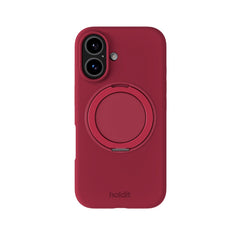 iPhone 16 Holdit Silikone Stand Case - Red Velvet