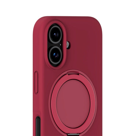 iPhone 16 Holdit Silikone Stand Case - Red Velvet
