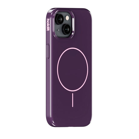 Holdit iPhone 17e / 16e / 15 / 14 / 13 Mono Case - MagSafe Kompatibel - Deep Plum / Pink