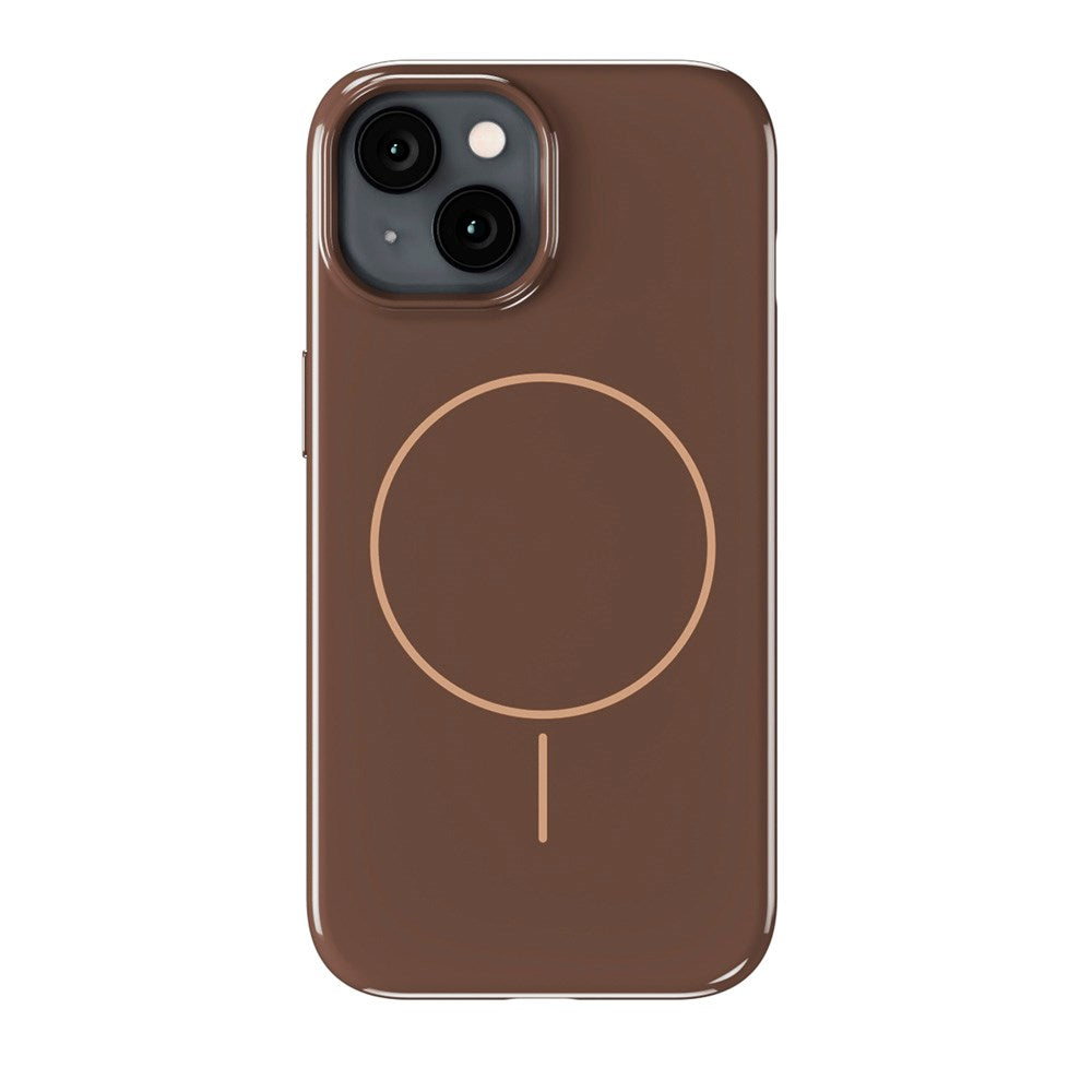 Holdit iPhone 17e / 16e / 15 / 14 / 13 Mono Case - MagSafe Kompatibel - Chocolate / Beige
