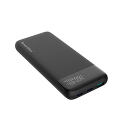 Smartline 10.000mAh Powerbank m. PD / QC3.0 & LED-Display - Sort
