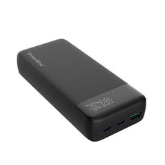 Smartline 20.000mAh Powerbank m. PD / QC3.0 & LED-Display - Sort