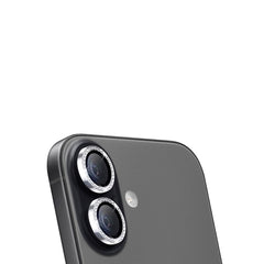 iPhone 17 / 16 / 16 Plus Holdit Kameralinsebeskyttelse - Glitter / Sølv