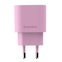 Smartline 20W Vægoplader m. 1 x USB-C - Lyserød