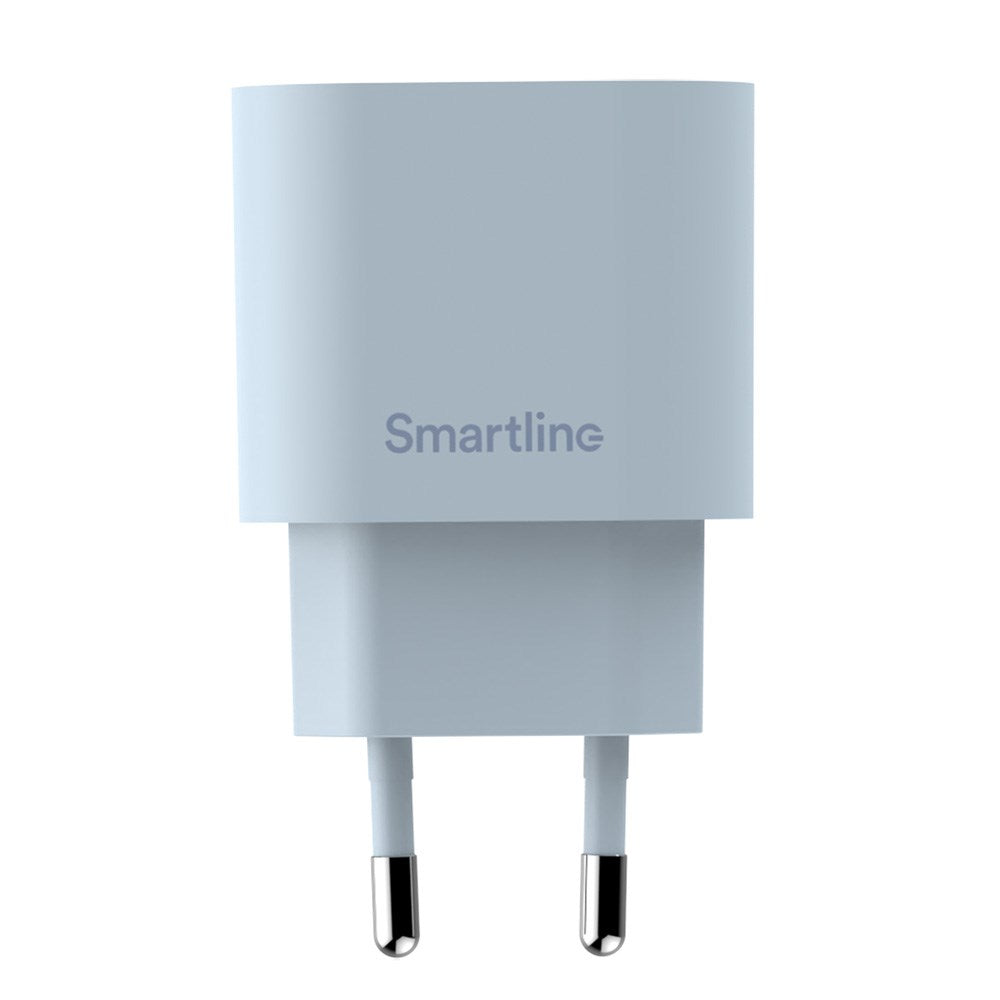 Smartline 20W Vægoplader m. 1 x USB-C - Lyseblå
