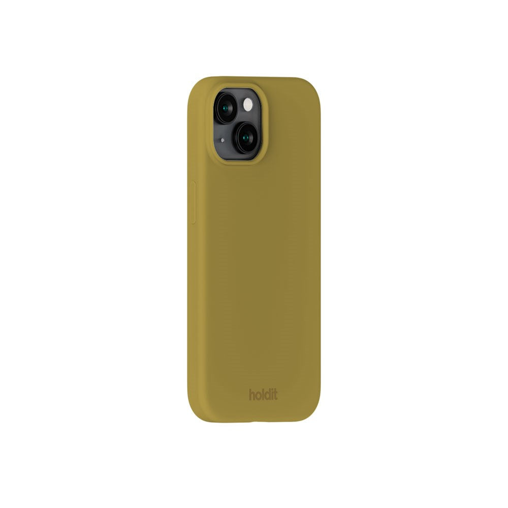 iPhone 15 Holdit Soft Touch Silikone Case - Warm Olive