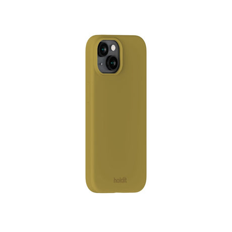 iPhone 15 Holdit Soft Touch Silikone Case - Warm Olive