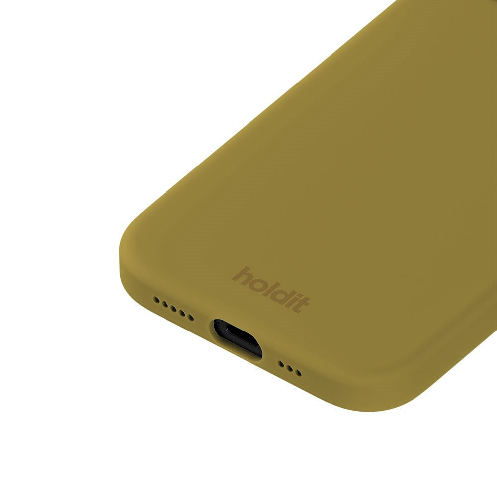 iPhone 15 Holdit Soft Touch Silikone Case - Warm Olive