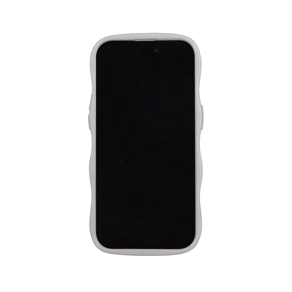 iPhone 17e / 16e / 15 / 14 / 13 Holdit Wavy Case - Wool Grey / Transparent