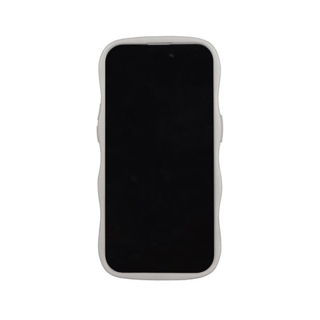 iPhone 17e / 16e / 15 / 14 / 13 Holdit Wavy Case - Wool Grey / Transparent