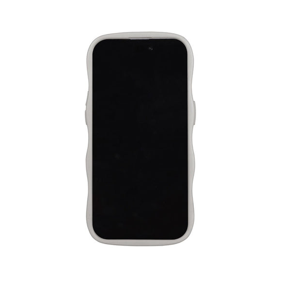 iPhone 17e / 16e / 15 / 14 / 13 Holdit Wavy Case - Wool Grey / Transparent