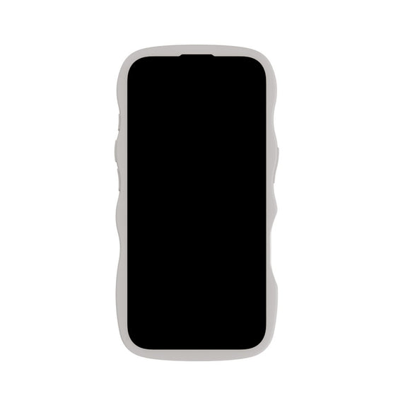iPhone 16 Holdit Wavy Case - Wool Grey / Transparent
