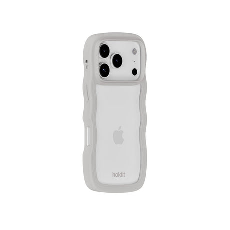 iPhone 17 Pro Holdit Wavy Case - Wool Grey / Transparent