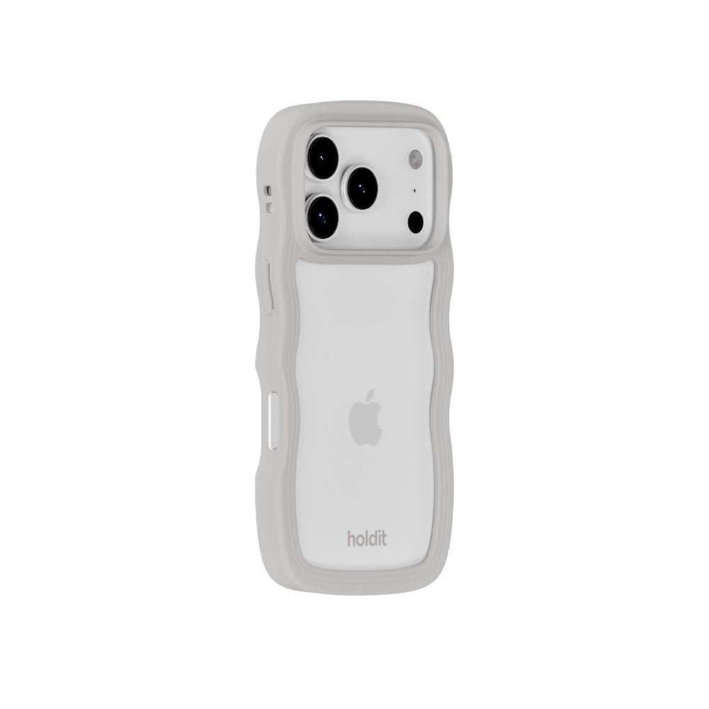 iPhone 17 Pro Holdit Wavy Case - Wool Grey / Transparent