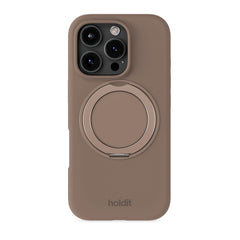 iPhone 16 Pro Max Holdit Silikone Stand Case - Mocha Brown