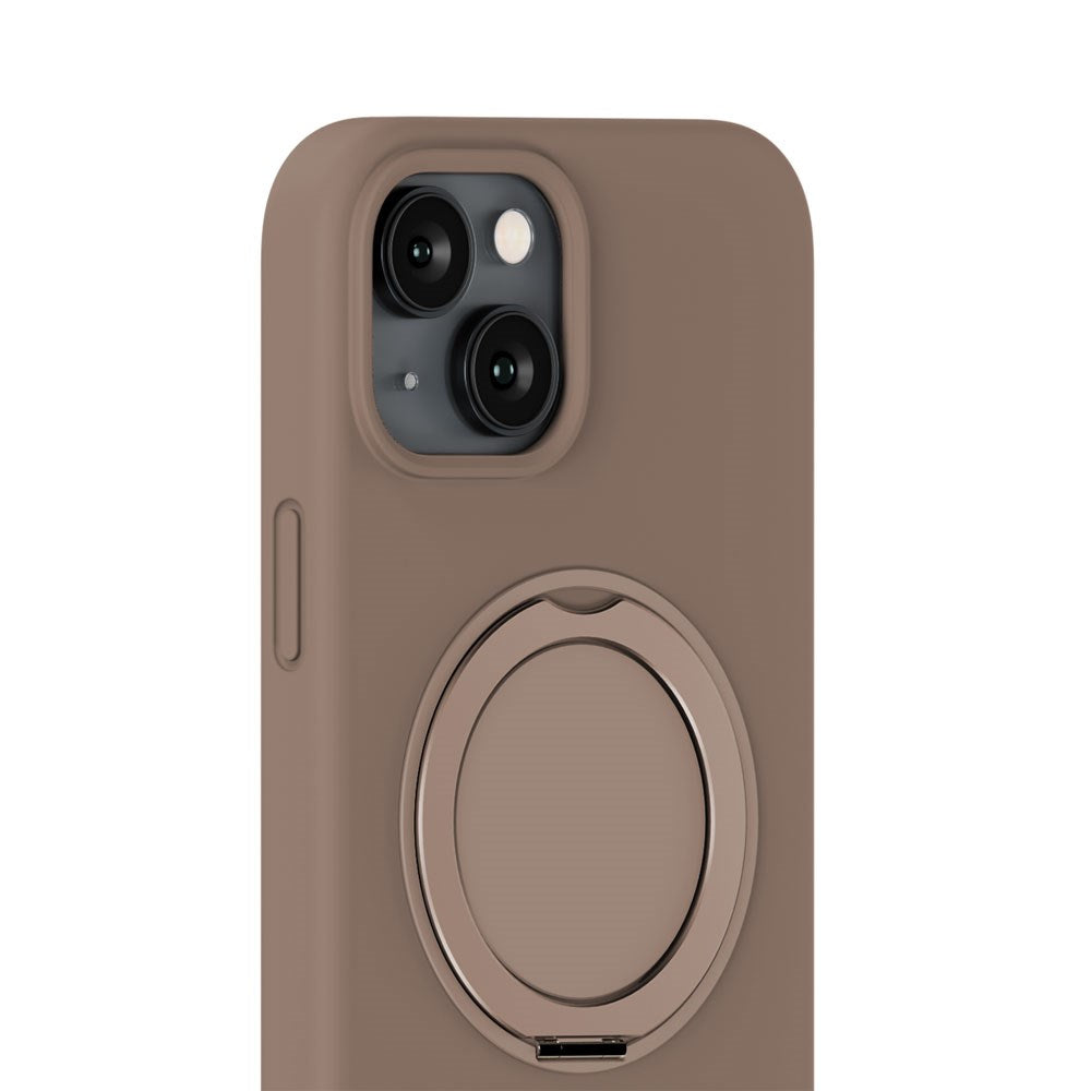 iPhone 17e / 16e / 15 Holdit Silikone Stand Case - Mocha Brown