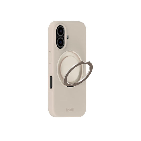 iPhone 16 Holdit Silikone Stand Case - Light Beige
