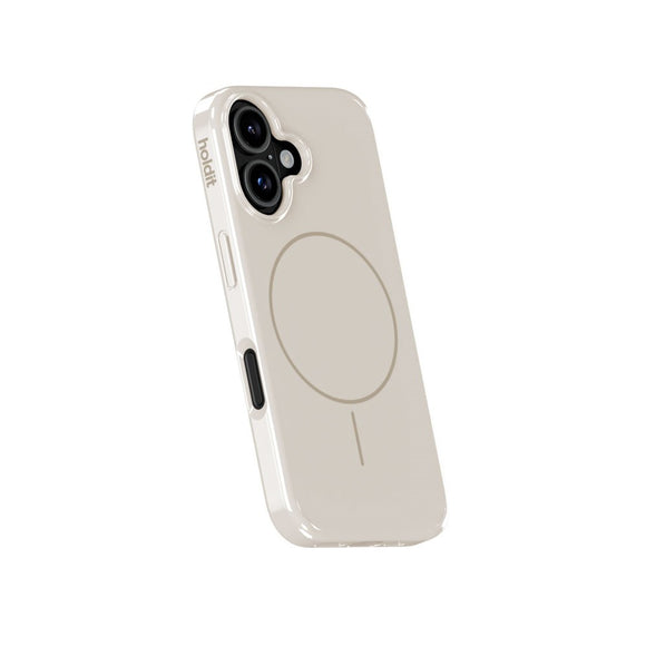 iPhone 16 Holdit Mono Case - MagSafe Kompatibel - Light Beige / Beige