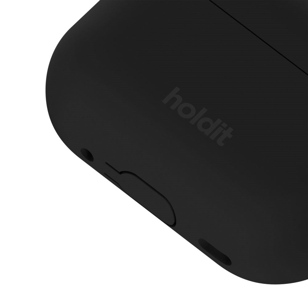 Apple AirPods Pro (1. & 2. Gen.) Holdit Silicone Case m. Karabinhage - Black