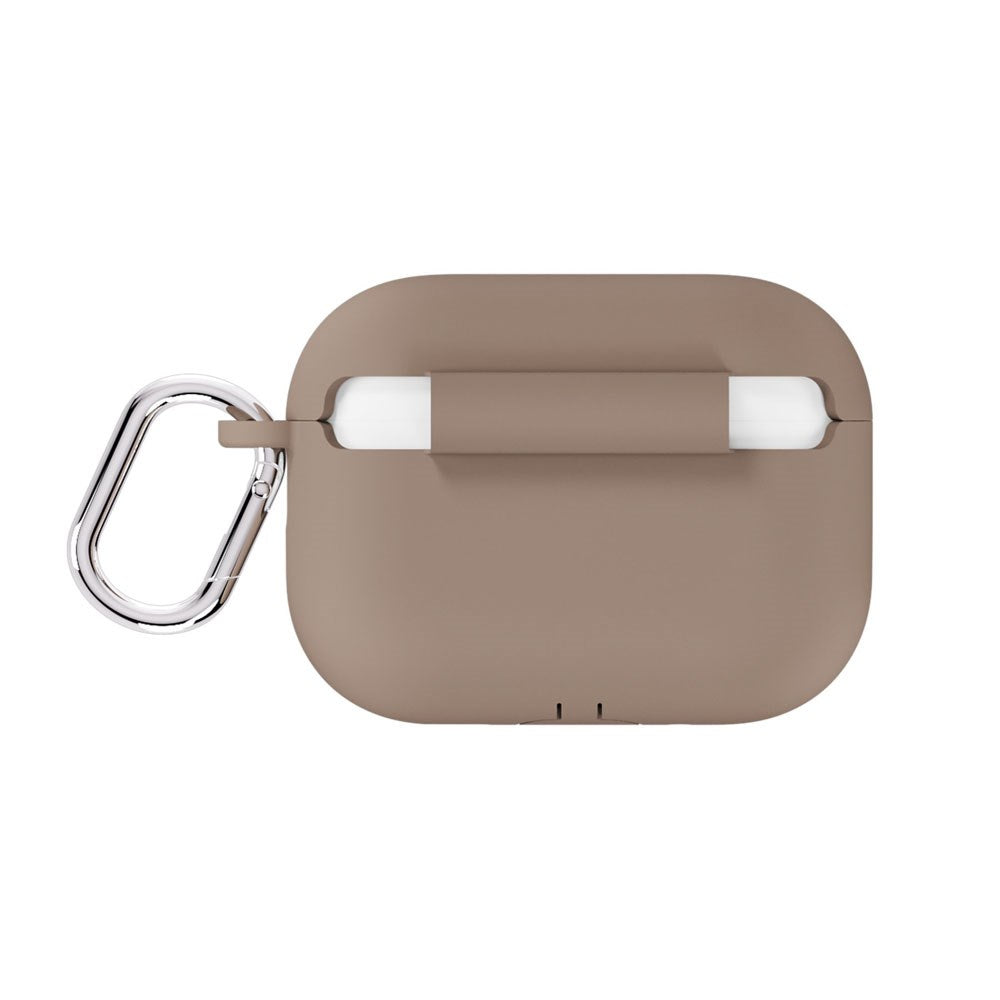 Apple AirPods Pro (3. Gen.) Holdit Silicone Case m. Karabinhage - Mocha Brown