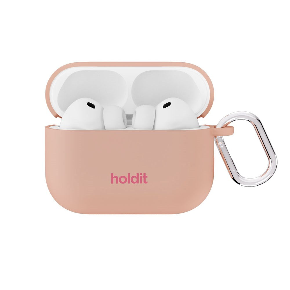 Apple AirPods Pro (3. Gen.) Holdit Silicone Case m. Karabinhage - Bare Pink