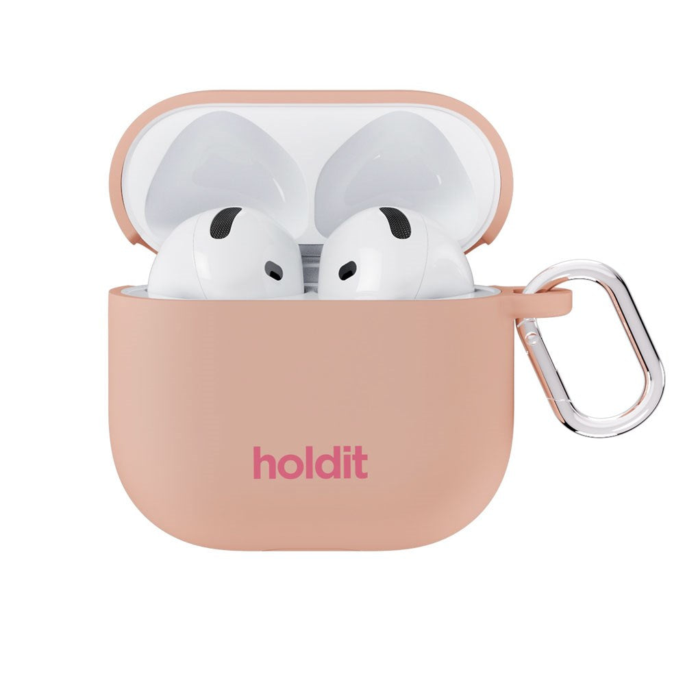 Apple AirPods (4. Gen.) Holdit Silicone Case m. Karabinhage - Bare Pink
