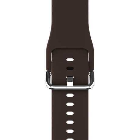 Apple Watch (38/40/SE/41/42mm) Holdit Silikone Rem m. Metalspænde - Chocolate