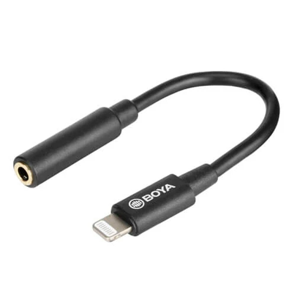 BOYA BY-K3 Audio Adapter - Lightning til 3.5mm Minijack - Sort