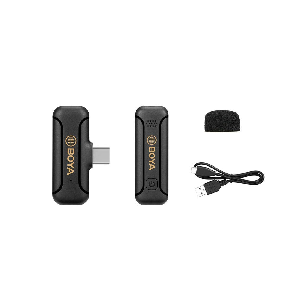 BOYA BY-WM3 Trådløst Mikrofon Sæt m. USB-C - Sort