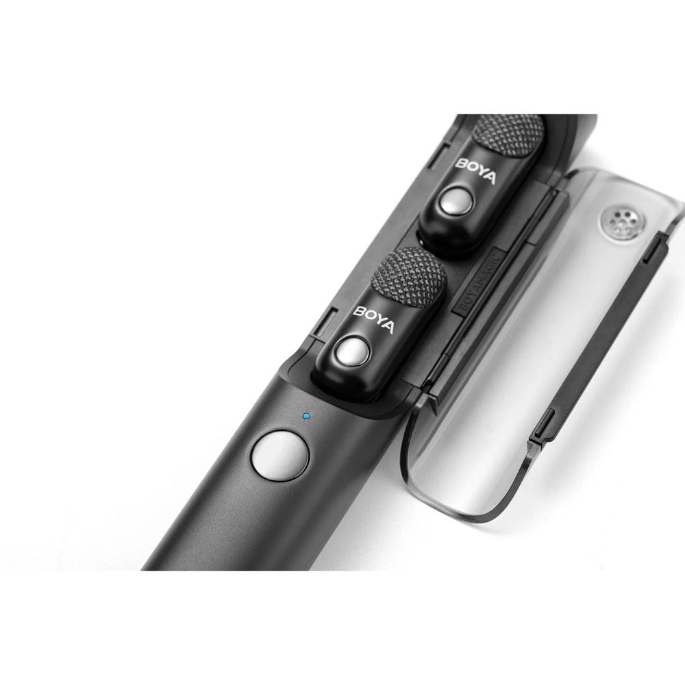 BOYA Magic-02 AI Trådløs Mikrofon - Lightning / USB-C / 3.5mm Minijack - Sort