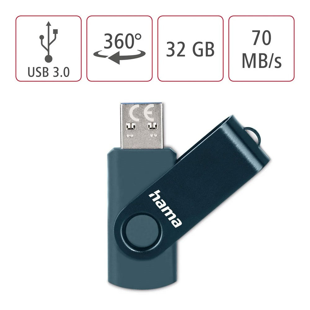HAMA Roterbar USB-Stik 3.2 - 32GB
