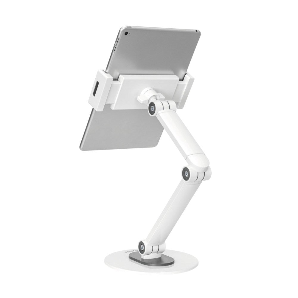 Deltaco Universal Tablet- / Mobilholder til Bord - Mål: 4.7 - 12.9" - Hvid
