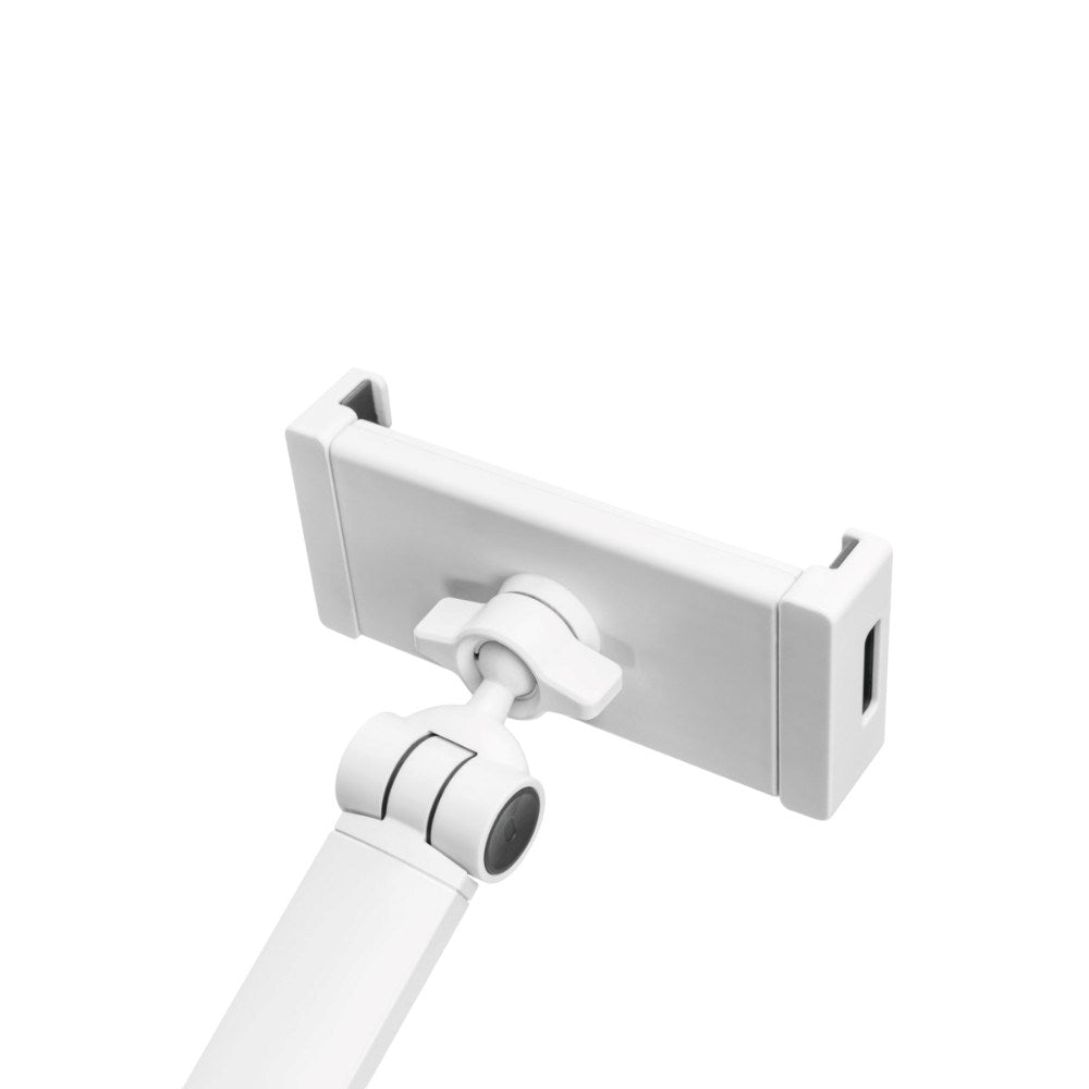 Deltaco Universal Tablet- / Mobilholder til Bord - Mål: 4.7 - 12.9" - Hvid