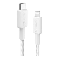 Anker 322 USB-C - Lightning Kabel 60W PD m. Nylon 1.8 Meter - Hvid
