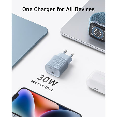 Anker Nano 30W Vægoplader m. USB-C - Hvid