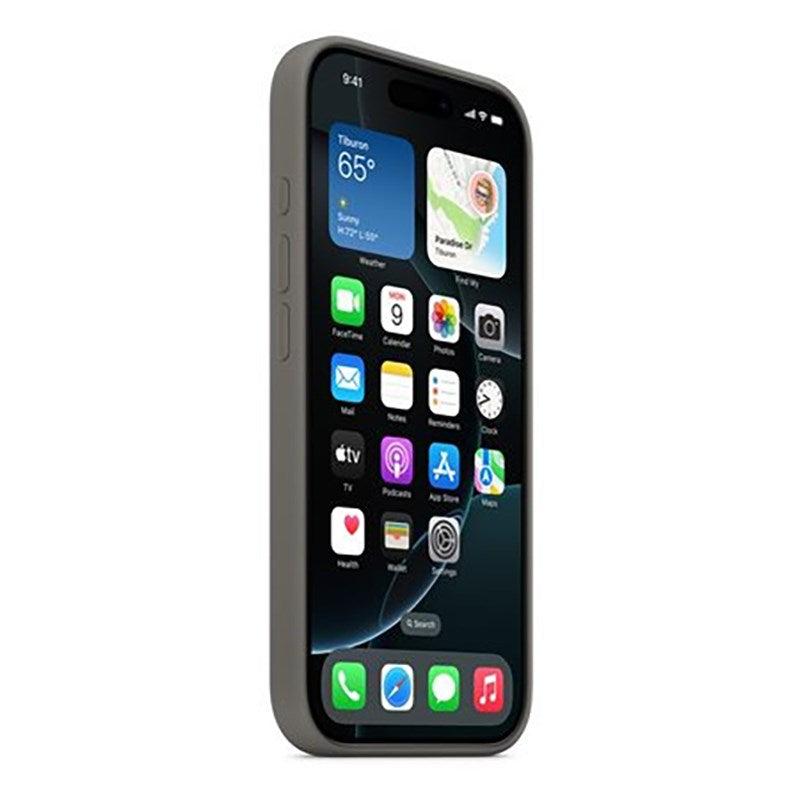 Original Apple iPhone 16 Pro Silikone Cover - MagSafe Kompatibel - Stone Gray MYYL3ZM/A)