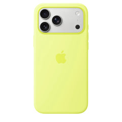 Original Apple iPhone 17 Pro Max Silicone Case - MagSafe Kompatibel - Neon Yellow (MGFM4ZM/A)