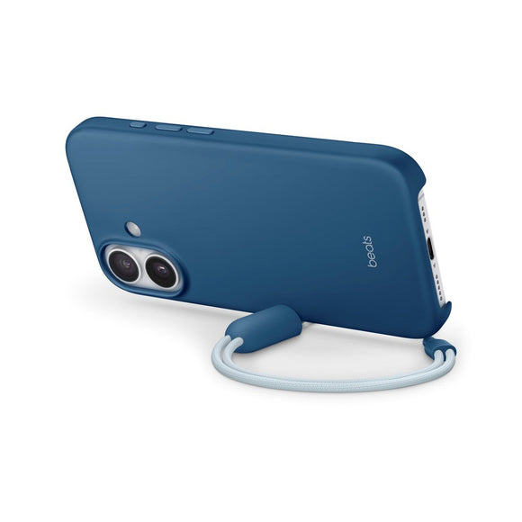 Original Apple Beats iPhone 17 Cover m. Strop - MagSafe Kompatibel - Bedrock Blue