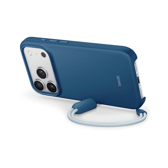 Original Apple Beats iPhone 17 Pro Cover m. Strop - MagSafe Kompatibel - Bedrock Blue