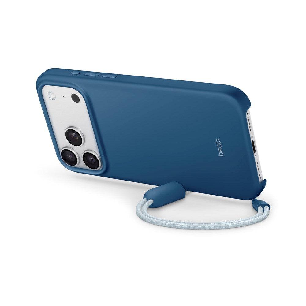 Original Apple Beats iPhone 17 Pro Max Cover m. Strop - MagSafe Kompatibel - Bedrock Blue