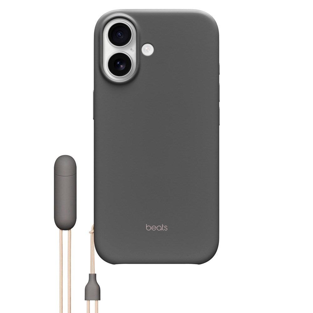 Original Apple Beats iPhone 17 Cover m. Strop - MagSafe Kompatibel - Granite Gray