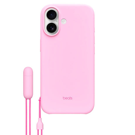 Original Apple Beats iPhone 17 Cover m. Strop - MagSafe Kompatibel - Pebble Pink
