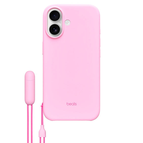 Original Apple Beats iPhone 17 Cover m. Strop - MagSafe Kompatibel - Pebble Pink