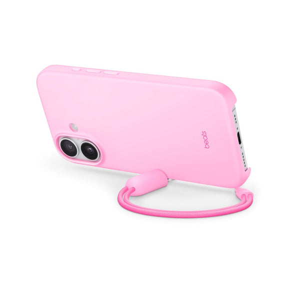 Original Apple Beats iPhone 17 Cover m. Strop - MagSafe Kompatibel - Pebble Pink