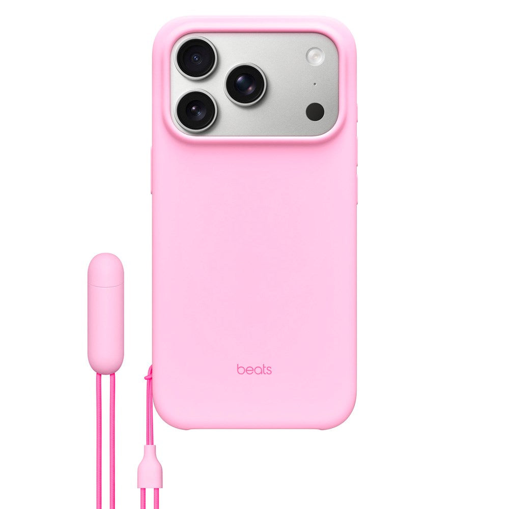 Original Apple Beats iPhone 17 Pro Cover m. Strop - MagSafe Kompatibel - Pebble Pink