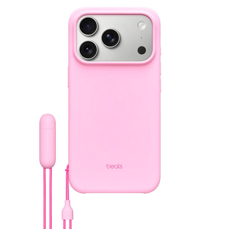 Original Apple Beats iPhone 17 Pro Cover m. Strop - MagSafe Kompatibel - Pebble Pink