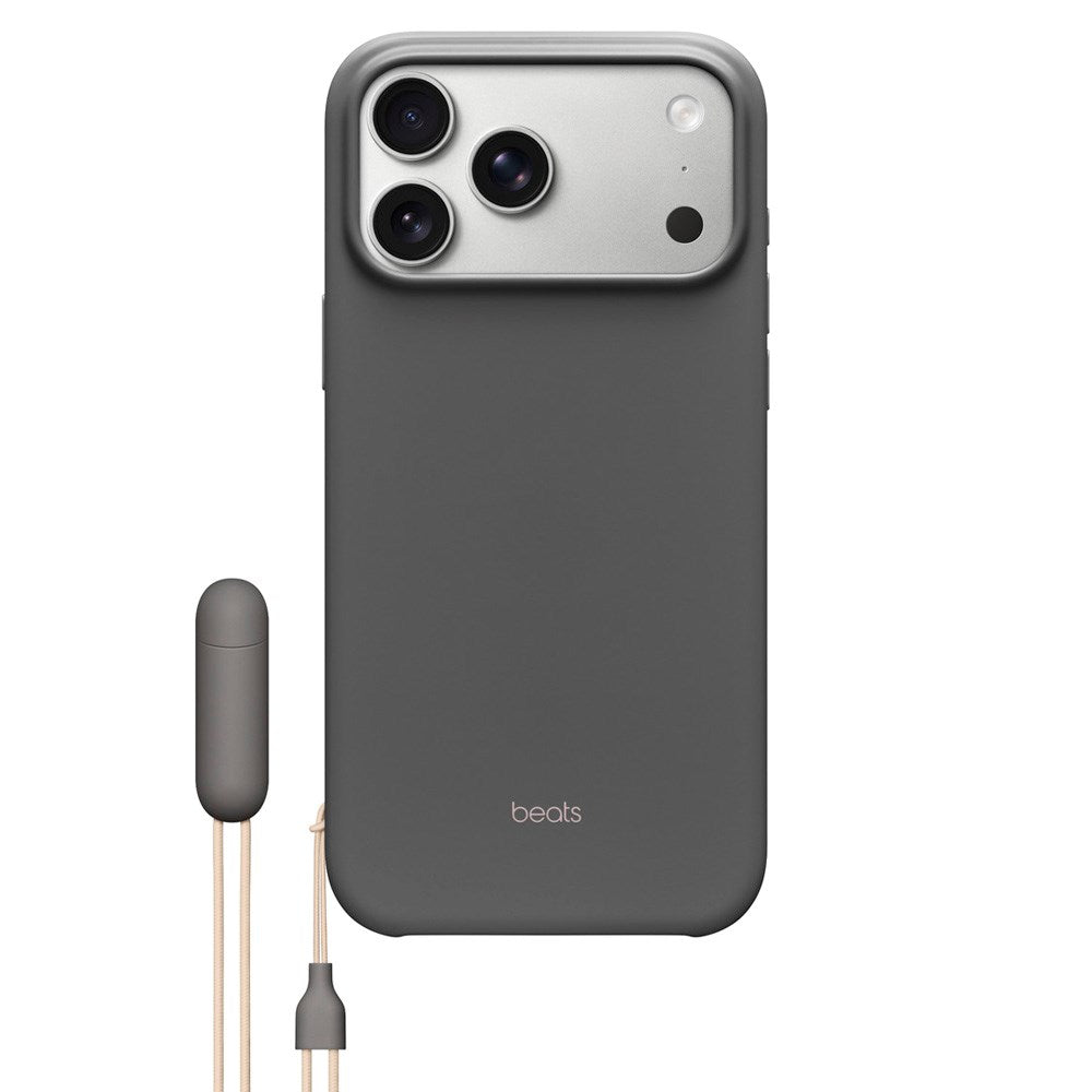 Original Apple Beats iPhone 17 Pro Max Cover m. Strop - MagSafe Kompatibel - Granite Gray